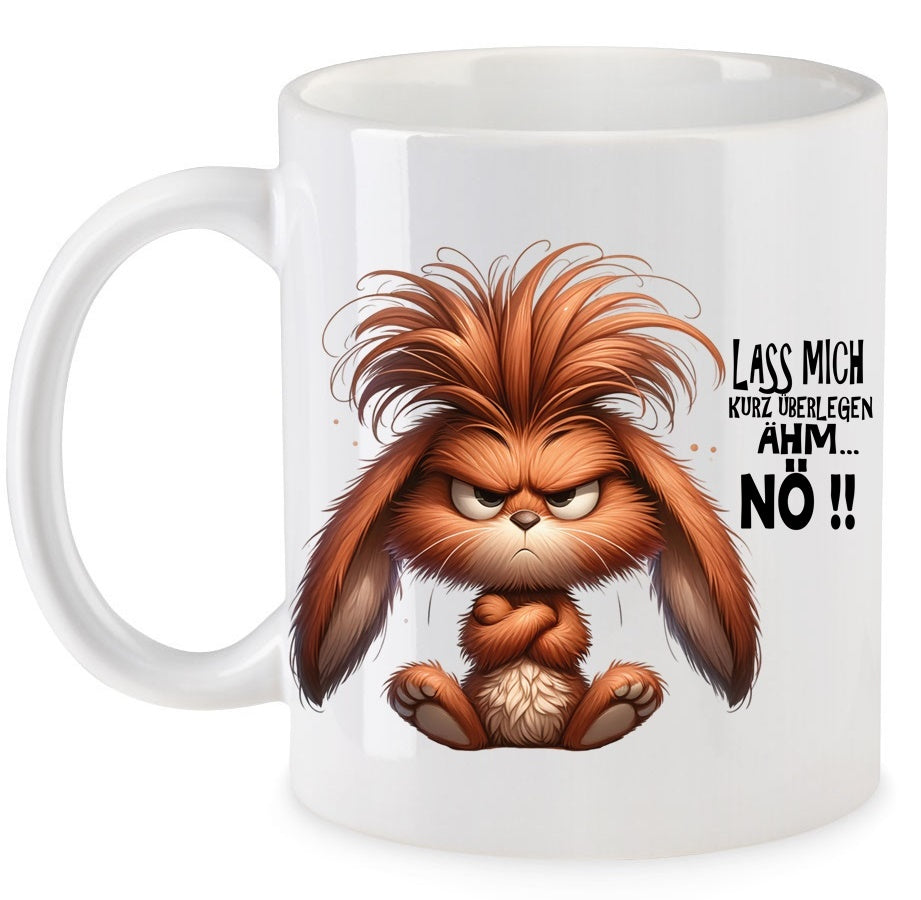 Ähm... NÖ !! Hoppelmann der Hase Tasse Keramik Motiv: TBVN